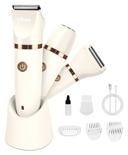 Ufree Maquinilla de Afeitar Eléctrica 3 en 1 para Mujer, Regalos pa...