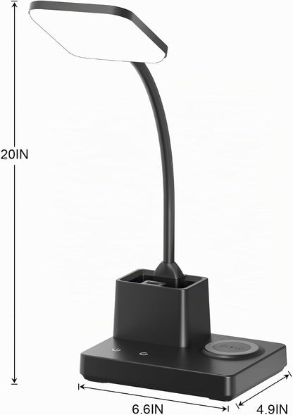 Sailstar - Lámpara de escritorio de carga inalámbrica con carga USB...