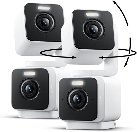 WYZE Duo Cam Pan, paquete de 2 unidades, para interiores y exterior...