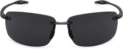 JULI Gafas de sol deportivas para hombres y mujeres, marco Tr90 sin...