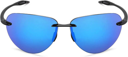 JULI Gafas de sol deportivas para hombres y mujeres, marco Tr90 sin...