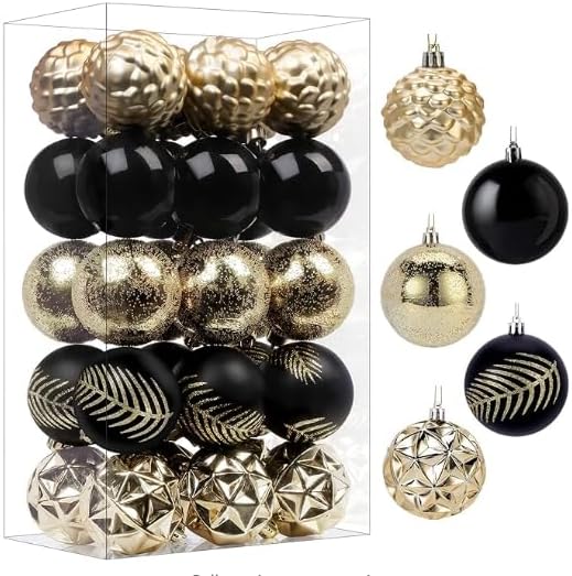 SHareconn - Bolas de árbol de Navidad, 30 unidades de 2.36 pulgadas...