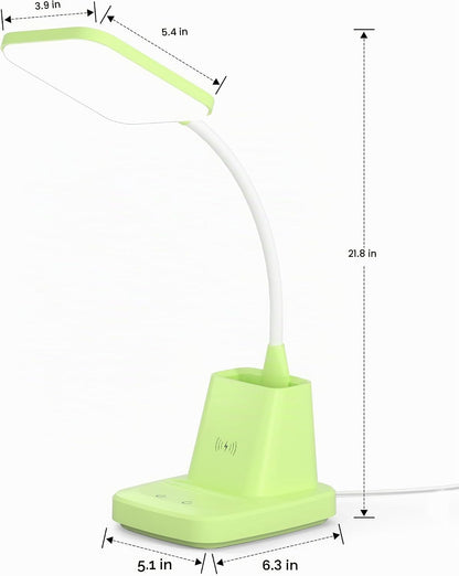 Sailstar Lámpara de escritorio LED con carga inalámbrica de 10 W y...
