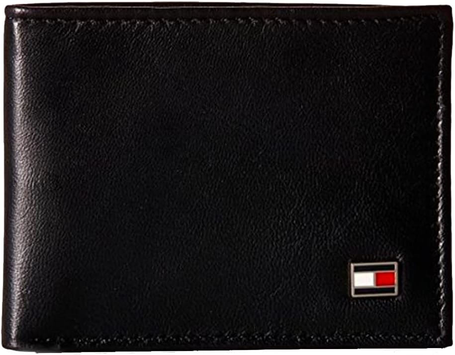 Tommy Hilfiger Cartera Passcase para hombre con ventana de identifi...
