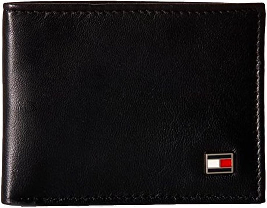 Tommy Hilfiger Cartera Passcase para hombre con ventana de identifi...