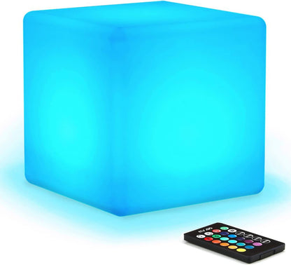 Cubo de luz LED recargable y impermeable, para interiores y exterio...