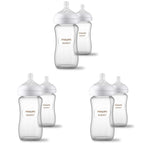 Philips Avent Biberones de vidrio natural, flujo medio, 8 onzas, si...