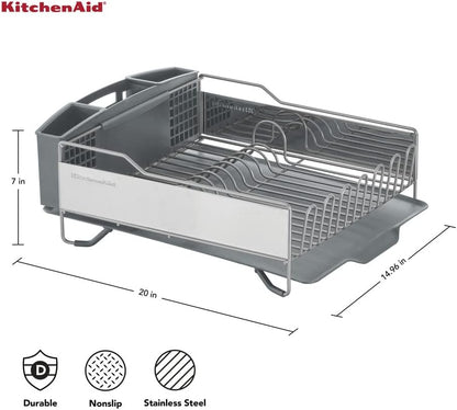 KitchenAid Escurridor de platos de gran capacidad de tamaño complet...