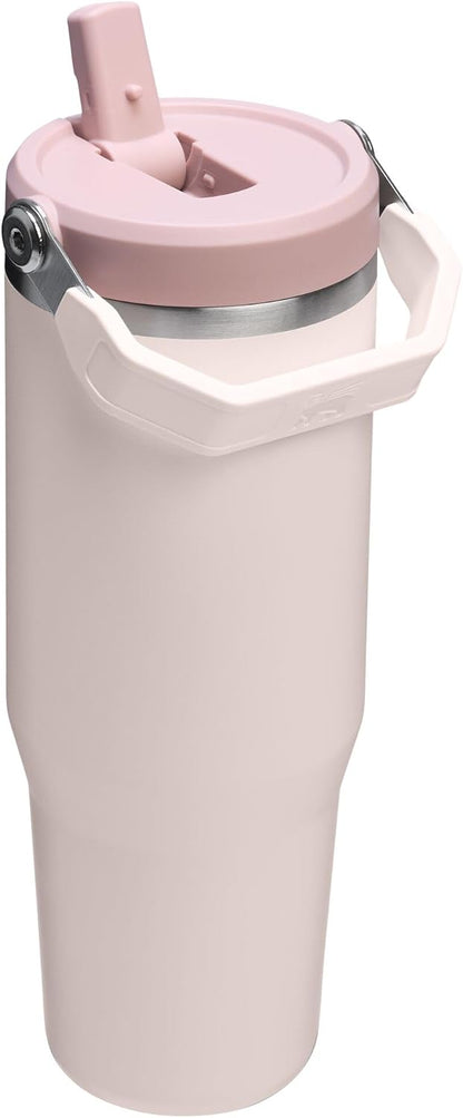 Vaso térmico STANLEY IceFlow 2.0 con pajita abatible, 887 ml, cuarz...