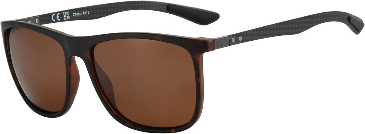 ZENOTTIC Gafas de sol polarizadas cuadradas para hombre, ultraliger...