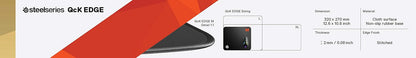 SteelSeries QcK - Alfombrilla de mouse para juegos, tela de borde c...
