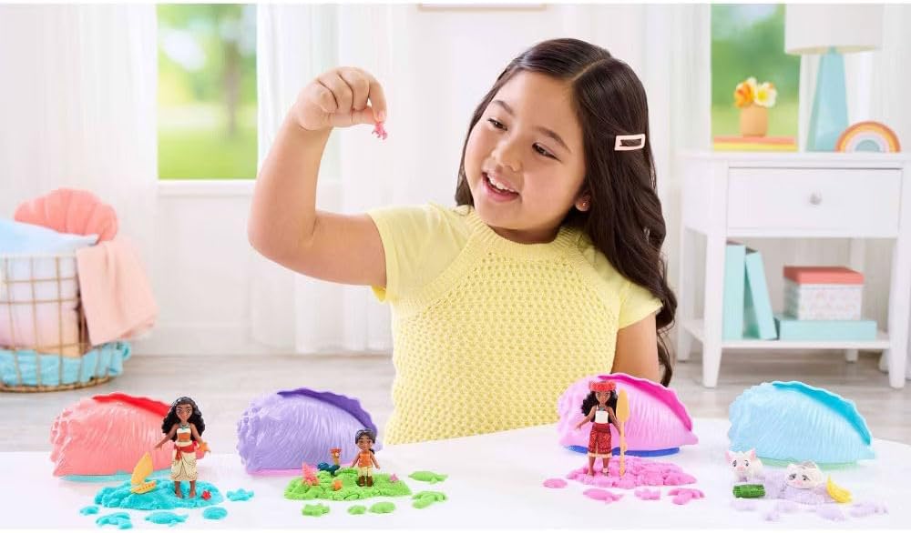 Disney Moana Ocean Shell Reveal - Juego completo de 4 muñecas peque...