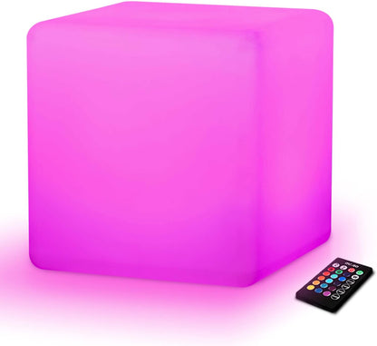 Mr.Go Taburete de luz LED mágico recargable de 30 cm con control re...