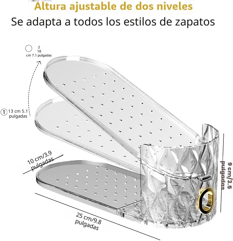 WMBOOX Organizador de ranuras para zapatos, paquete de 15, apilador...