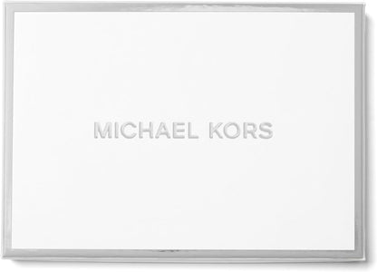 Michael Kors Tarjetero Jet Set, herrajes dorados, piel de guijarro,...