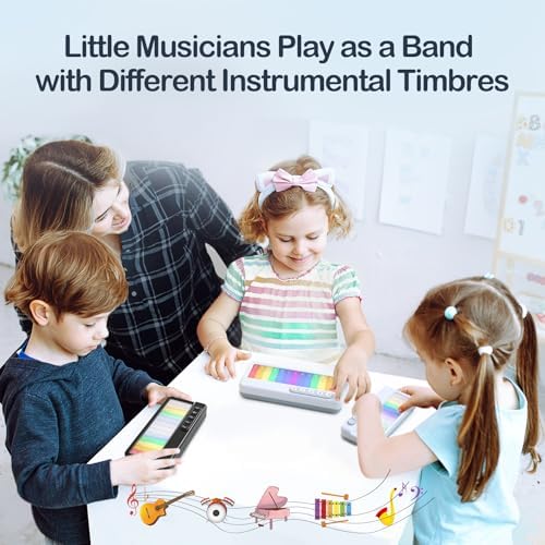 FOKI Juego de juguetes musicales para niños pequeños, piano de piso...
