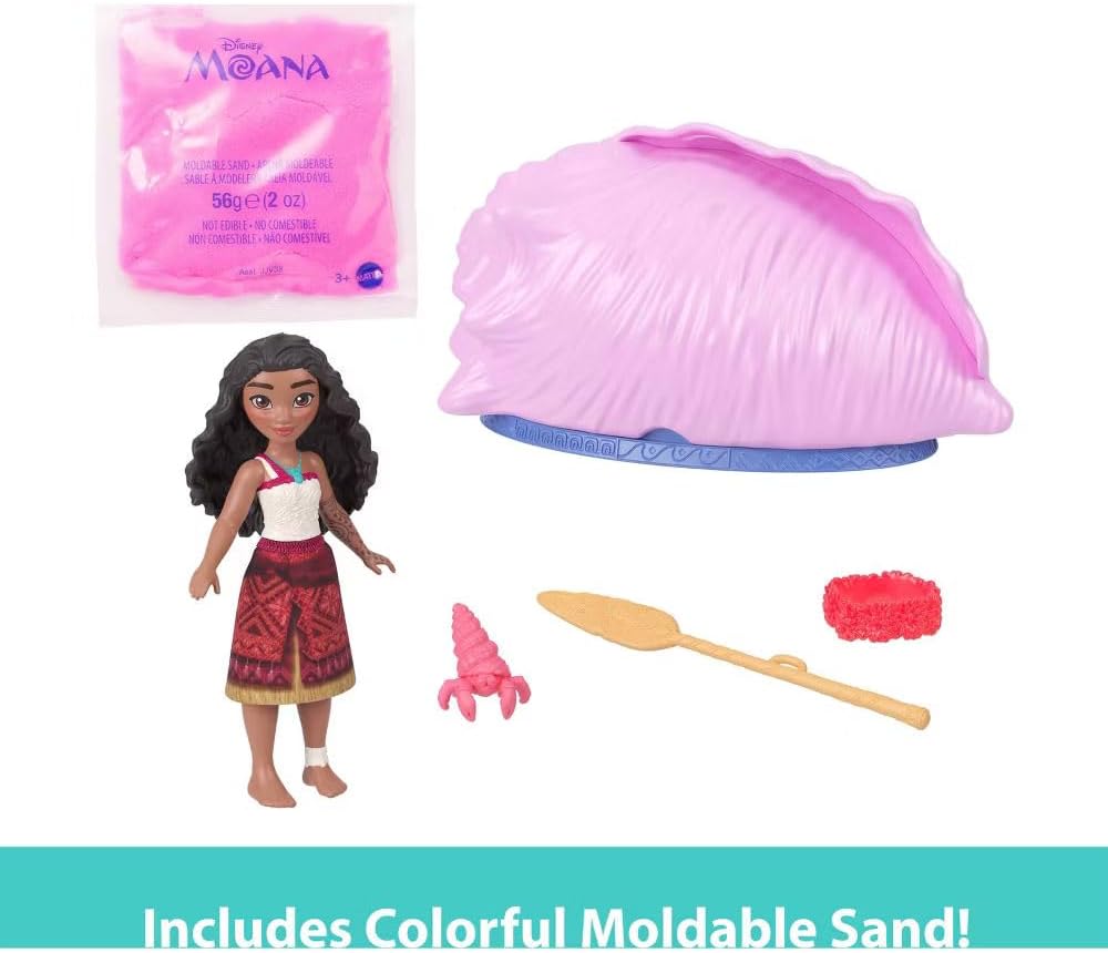 Disney Moana Ocean Shell Reveal - Juego completo de 4 muñecas peque...