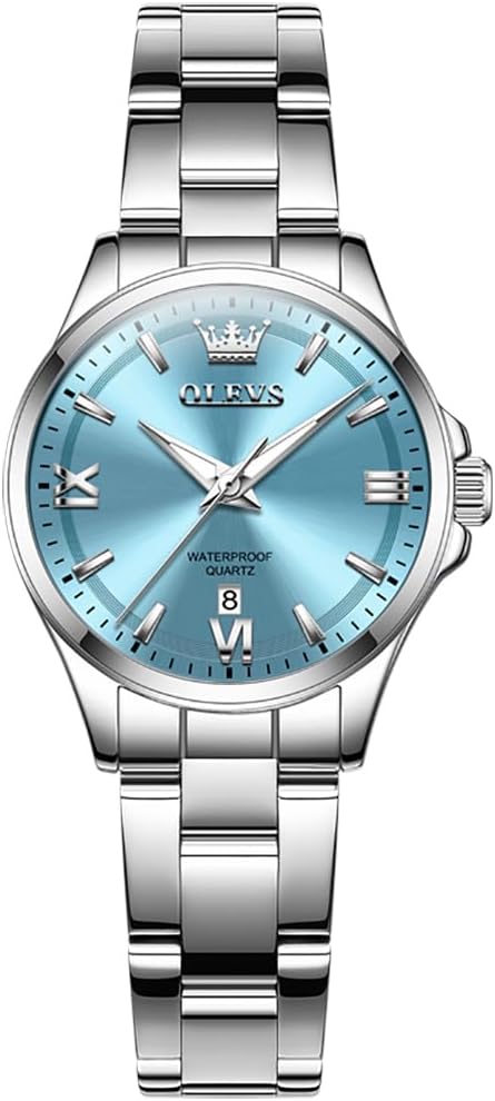 OLEVS Reloj Mujer Reloj Analógico Luminoso Vestido de Acero Inoxida...
