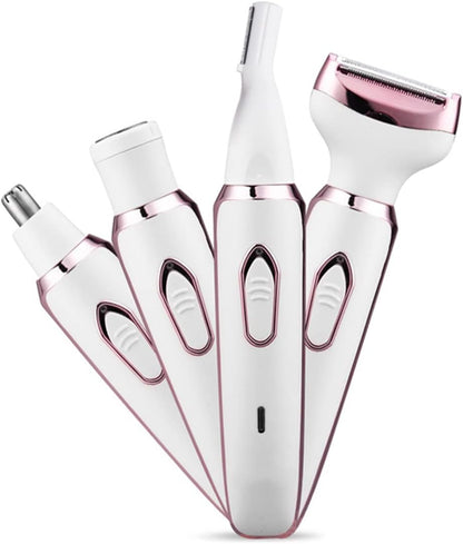 Maquinilla de afeitar eléctrica 4 en 1, afeitadora de mujer para na...