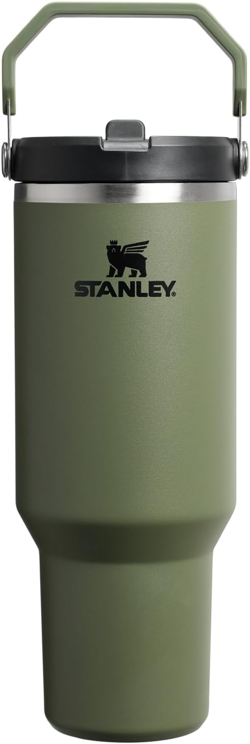 STANLEY IceFlow 2.0 - Vaso con pajita, 40 onzas, pino seco | Asa de...