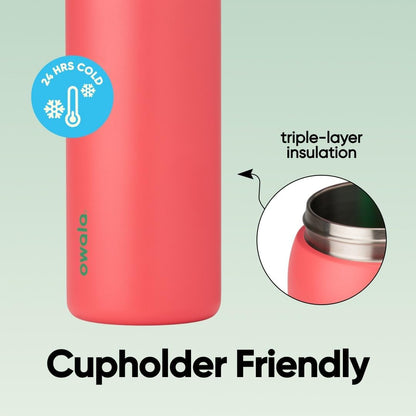 Owala FreeSip - Botella de agua de acero inoxidable, 32 onzas, camp...