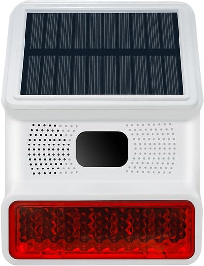 Hapippofa Alarma solar con sensor de movimiento, sirena estroboscóp...