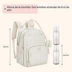 BabbleRoo Mochila de cuero para pañales - Baby Essentials Bolsa de...