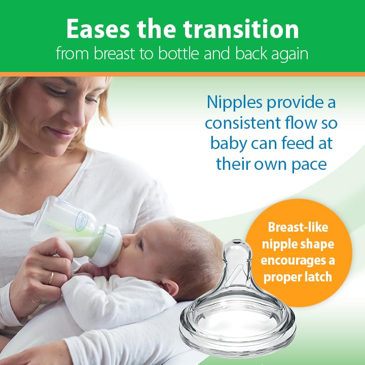 Dr. Brown's Natural Flow Anti-Colic Options+ Biberón de cuello...