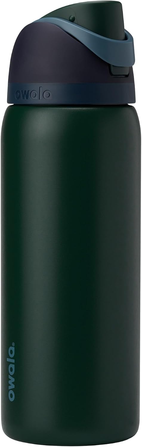Owala FreeSip - Botella de agua de acero inoxidable de 32 oz con se...