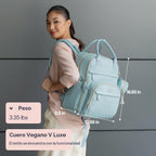BabbleRoo Mochila de cuero para pañales - Baby Essentials Bolsa de...