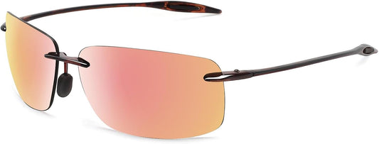 JULI Gafas de sol deportivas para hombres y mujeres, marco Tr90 sin...