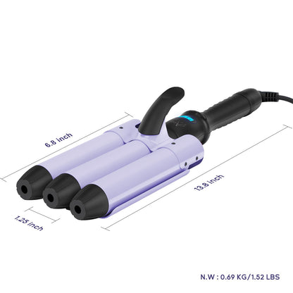 Aima Beauty Plancha rizadora de ondas de sirena de 32 mm (1.25"...