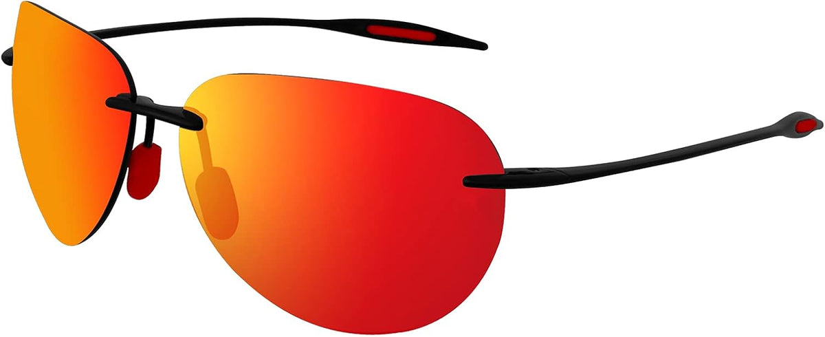 JULI Gafas de sol deportivas para hombres y mujeres, marco Tr90 sin...