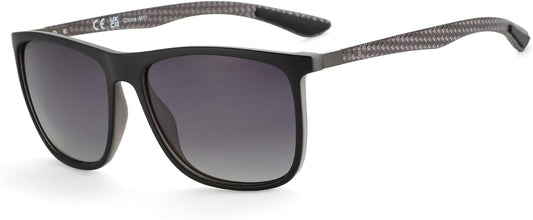 ZENOTTIC Gafas de sol polarizadas cuadradas para hombre, ultraliger...