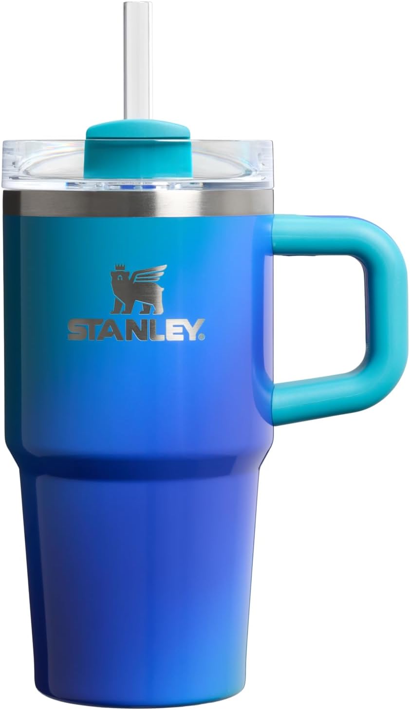 Vaso STANLEY Quencher H2.0 Flow State, 20 oz, Aura de vidrio marino...