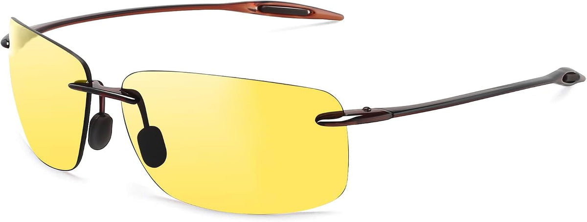 JULI Gafas de sol deportivas para hombres y mujeres, marco Tr90 sin...