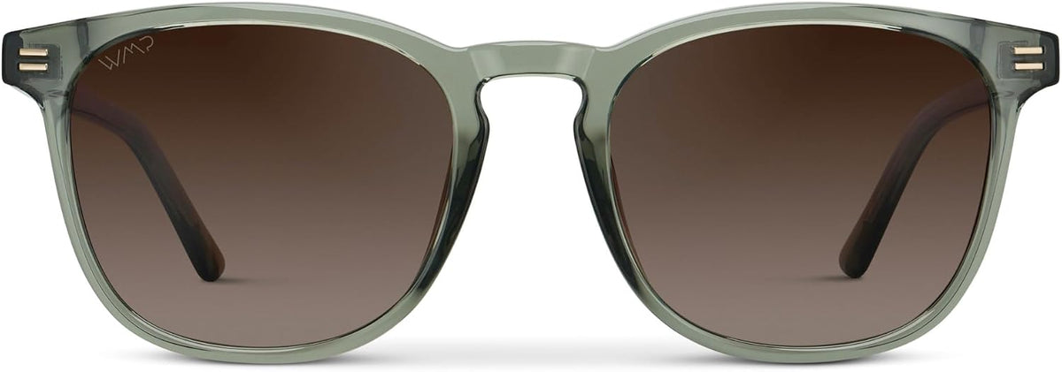 WMP Eyewear - Gafas de sol polarizadas modernas y redondas para hom...