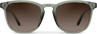 WMP Eyewear - Gafas de sol polarizadas modernas y redondas para hom...