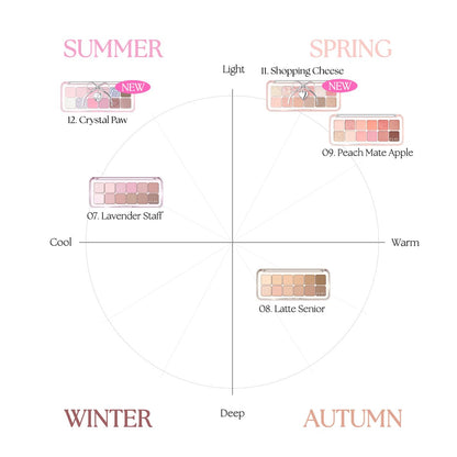 CLIO Pro - Paleta de ojos de aire, sombra de ojos portátil de 12 co...