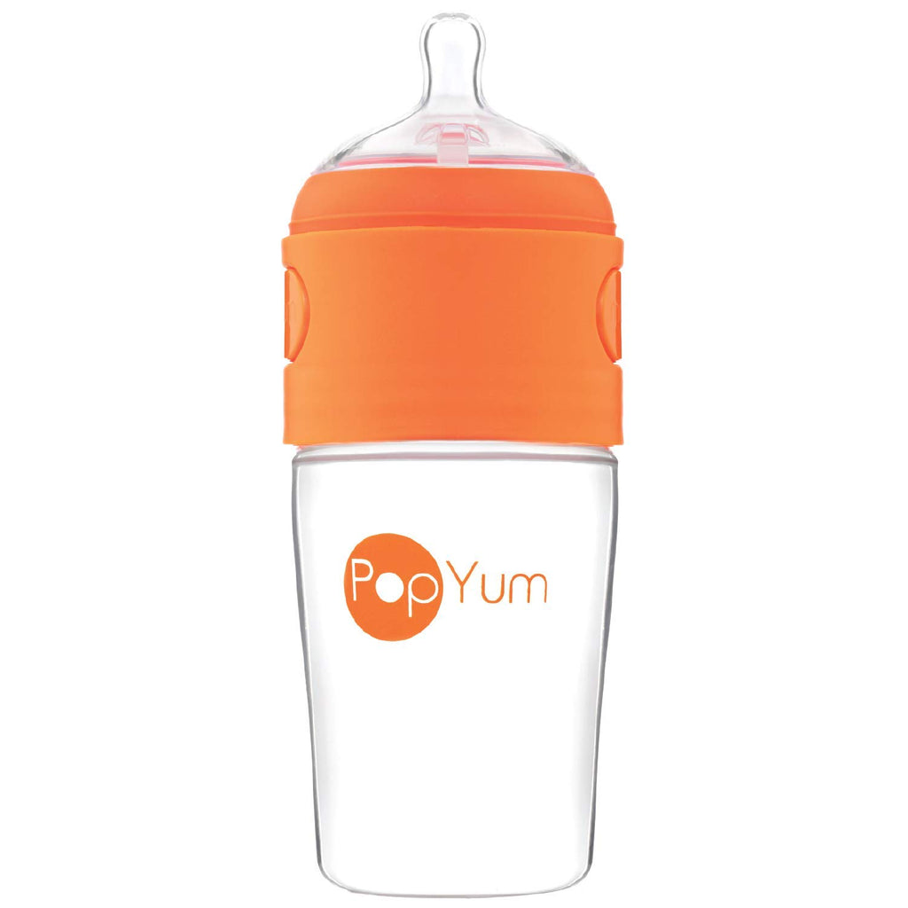 PopYum Biberón de 9 oz con fórmula anticólica naranja para hacer\/m...