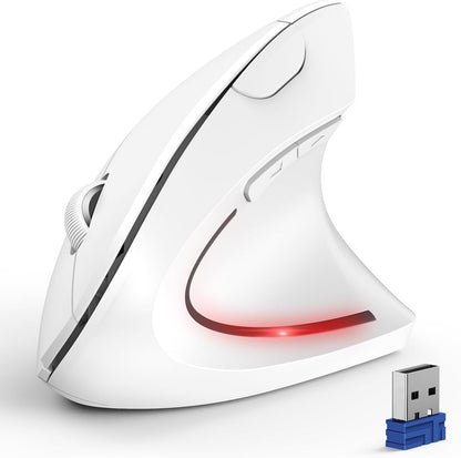 Ratón ergonómico TECKNET, 4800 DPI inalámbrico Bluetooth vertical,...