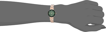 Anne Klein Reloj de pulsera con esfera de diamante genuino para mujer