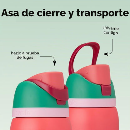 Owala FreeSip - Botella de agua de acero inoxidable, 32 onzas, camp...