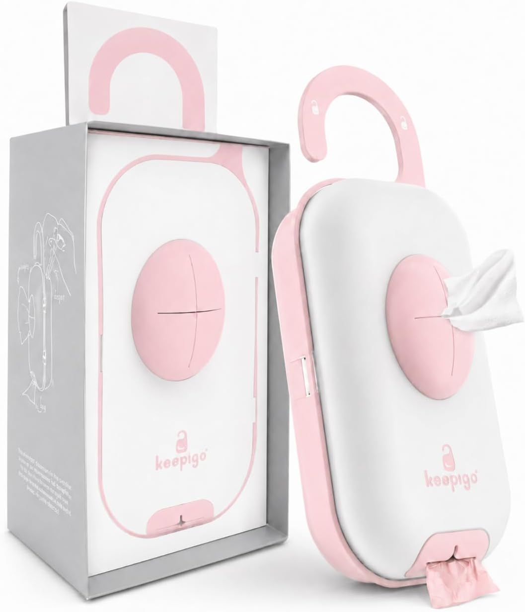 Keepigo - Dispensador de toallitas para pañales rosa bebé | Organiz...