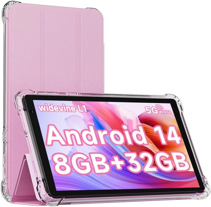 IWEGGO Tablet Android 14 con funda, 7 pulgadas 8 GB RAM+32 GB ROM\/...