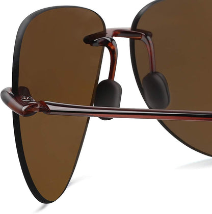 JULI Gafas de sol deportivas para hombres y mujeres, marco Tr90 sin...