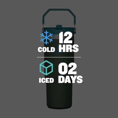 Stanley IceFlow - Vaso de acero inoxidable con popote abatible a pr...