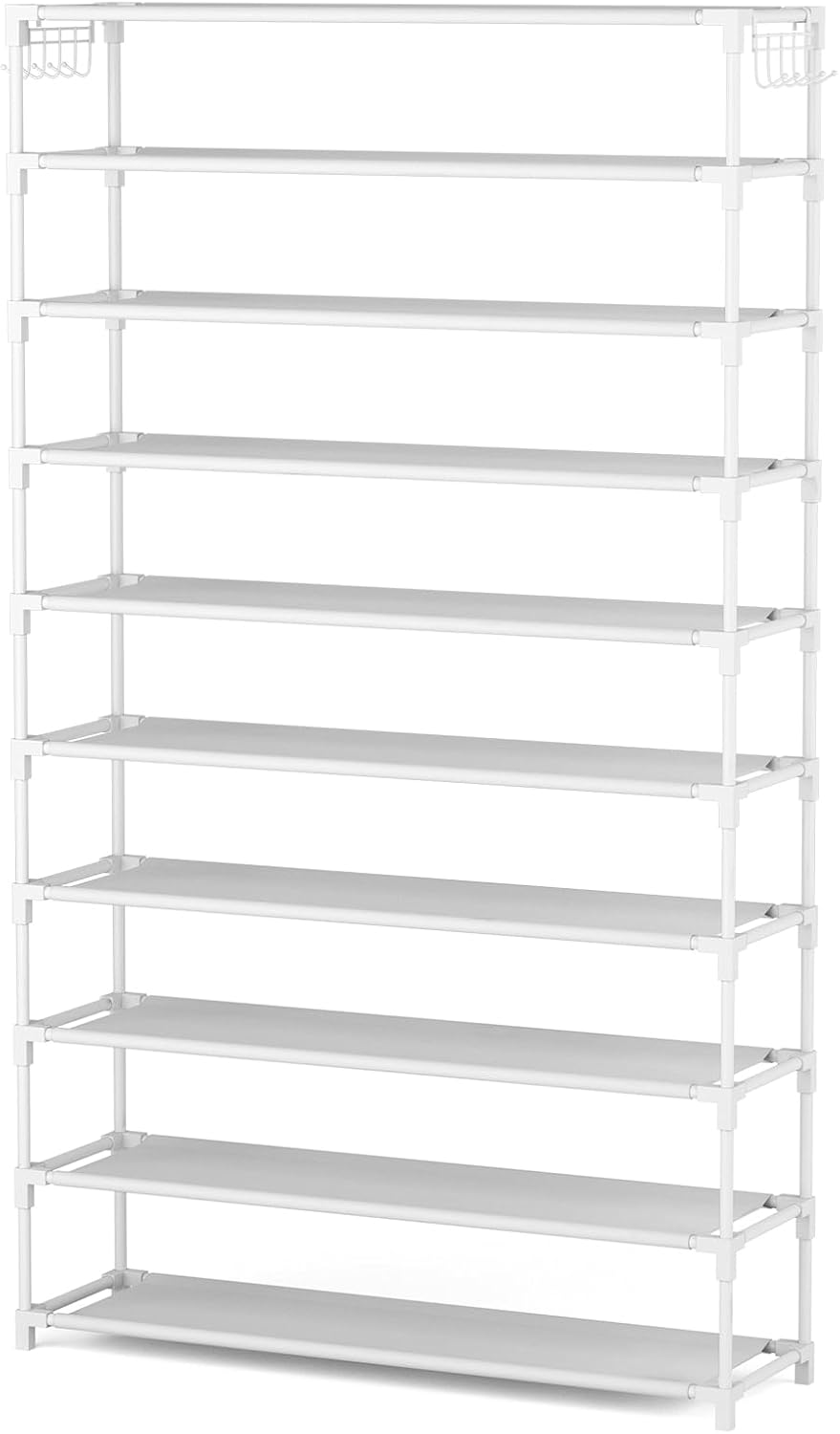 LANTEFUL Zapatero de 10 niveles, 50 pares, organizador de zapatos a...