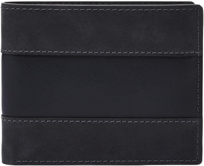 Fossil - Cartera plegable de cuero para hombre con ventana abatible...