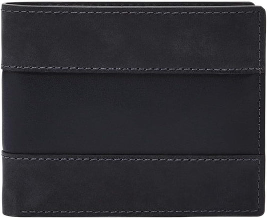 Fossil - Cartera plegable de cuero para hombre con ventana abatible...